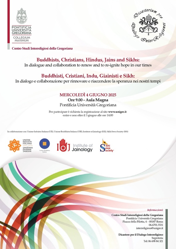 Buddhisti, Cristiani, Indu, Giainisti e Sikh: In dialogo e collaborazione per rinnovare e riaccendere la speranza nei nostri tempi